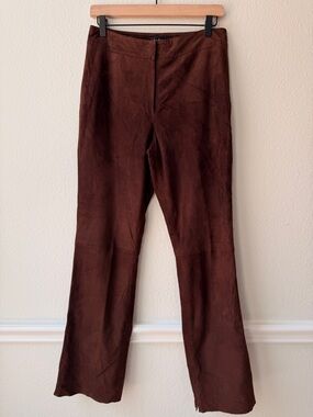Harold’s 100% Goat Suede Vintage Brown Suede Leather Pants Bootcut 90s  6